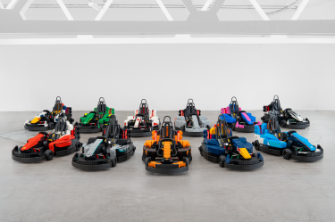 Los coches de Lego que se usarán en el GP de Silverstone.