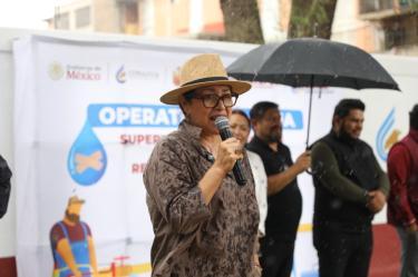La alcaldesa Azucena Cisneros Coss inauguró el pozo Las Fuentes, ubicado en la unidad del mismo nombre