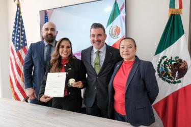 Mara Lezama sostuvo una reunión de trabajo con representantes del Departamento de Seguridad de EU en Quintana Roo