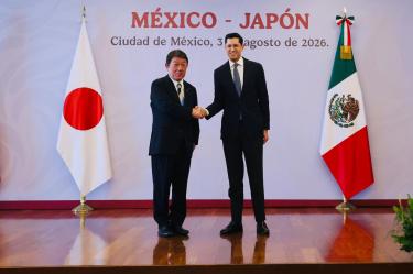 Secretario Roberto Velasco y ministro Motegi concuerdan establecer Grupo de Trabajo para ampliar y fortalecer relaciones México-Japón