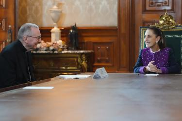 Pietro Parolin y Claudia Sheinbaum