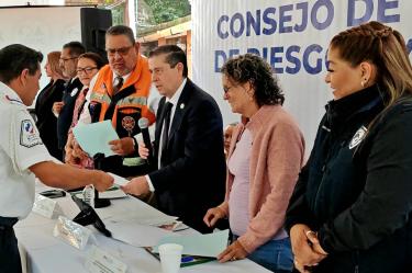Asistió a esta primera sesión del Consejo, Myriam Urzúa, titular de la Secretaría de Gestión Integral de Riesgos y Protección Civil de la CDMX