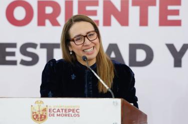 La Alcaldesa de Ecatepec, Azucena Cisneros, reporta que 80% del municipio cuenta con suministro de agua