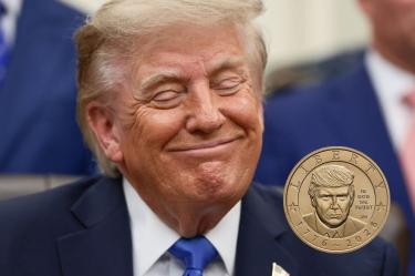 EU emite monedas de 1 dólar con la cara de Trump: ya están a la venta y este es su precio.
