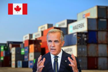 Aranceles de Canadá a productos de EU entran en vigor; Carney advierte sobre el costo.