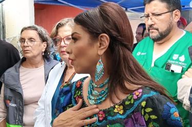 Clara Brugada reiteró que su administración continuará con el apoyo puntual a cada uno de los afectados.