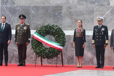 La presidenta Claudia Sheinbaum encabezó este domingo la ceremonia por el 179 aniversario de la Gesta Heroica de los Niños Héroes.