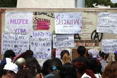 Manifestación para exigir justicia por feminicidios