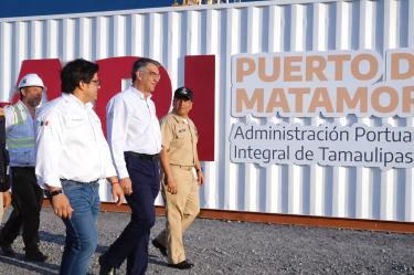 Américo Villarreal impulsa el Puerto del Norte para fortalecer el comercio exterior de Tamaulipas.