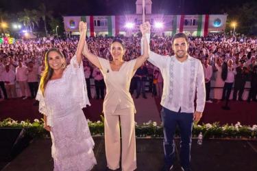 La presidenta municipal destacó particularmente la coordinación que ha mantenido con la gobernadora Mara Lezama, a quien agradeció públicamente su acompañamiento a Playa del Carmen.