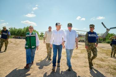 “Todo mi gobierno mantendrá la atención en las zonas afectadas”, afirmó el gobernador Durazo