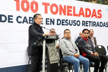 Alcalde Giovani Gutiérrez Aguilar destacó a Coyoacán como la primera demarcación en emprender el retiro de cables en desuso.
