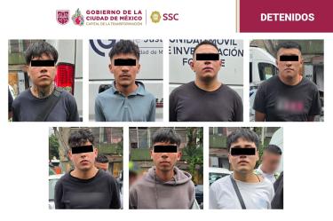 La SSC señaló que los siete detenidos quedaron a disposición del Ministerio Público.