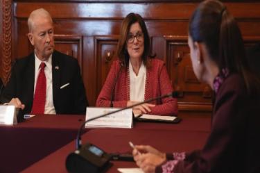 La Presidenta Claudia Sheinbaum se reunió en Palacio Nacional con empresarios mexicanos y estadounidenses