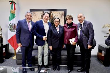 Rosa Icela Rodríguez en reunión por el Plan Integral de la Zona Oriente