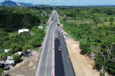 Obras de modernización de la carretera Macuspana – Escárcega