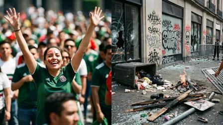 La intensidad de las celebraciones masivas en aficionados mexicanos.