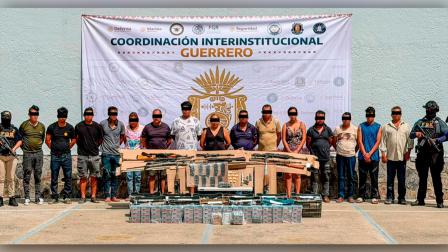 Detienen a 16 integrantes de "Los Ardillos" tras asesinato de elemento de GN en Guerrero