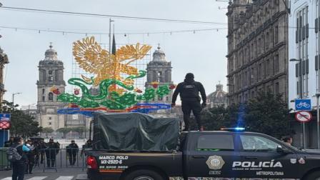 Despliegan operativo de seguridad con 13,500 elementos en el Zócalo y alcaldías
